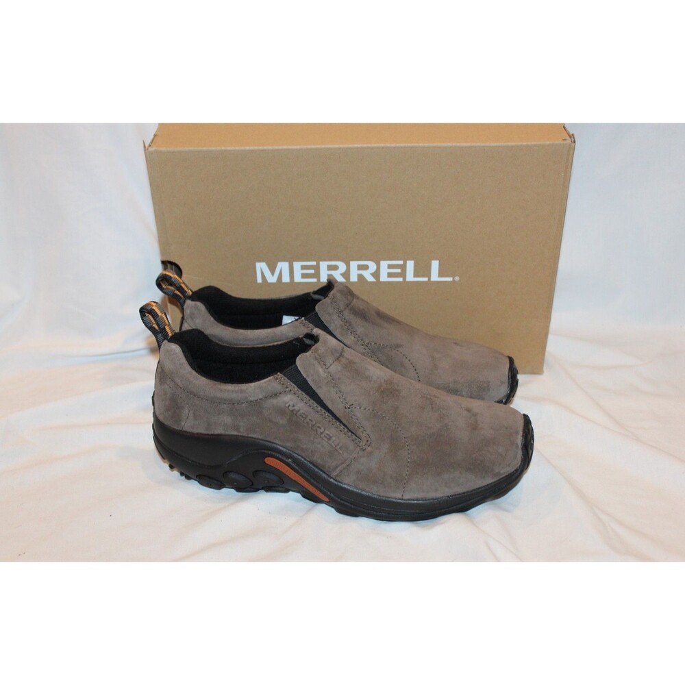 Merrell Jungle Moc Men's Sz 9.5 Gunsmoke Gray Loafer Shoes Suede NIB